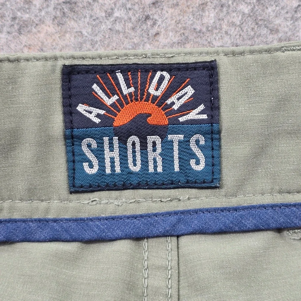 Faherty All Day Shorts Mens 38 Sage Green 7 Inseam Hybrid Stretch Quick Dry Swim
